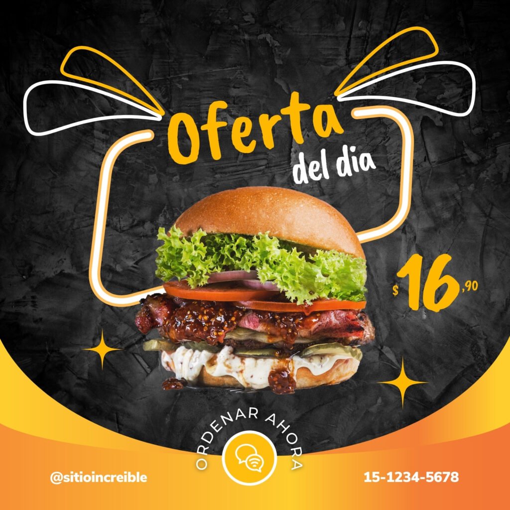 50% de descuento en hamburguesa